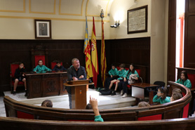 L’alcalde rep l’alumnat de 5é i 6é de primària del col·legi Sant Vicent Ferrer de Sagunt