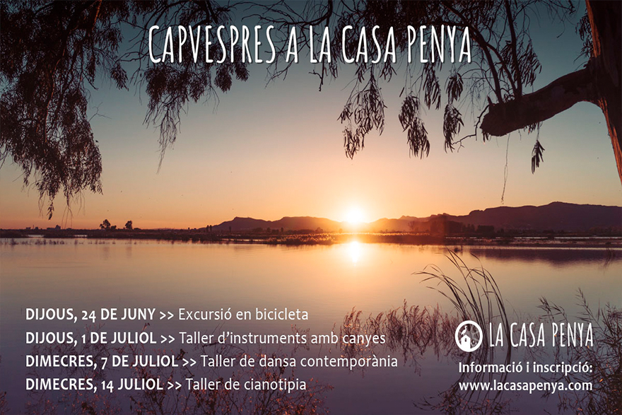 La quarta edició de Capvespres a la Casa Penya torna el 24 de juny en la Marjal d'Almardà-Almenara