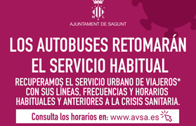  Sagunt restablix el Servei Urbà de Viatgers i la Zona Blava