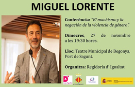 Miguel Lorente impartirá el miércoles la conferencia ‘El machismo y la negación de la violencia de género’