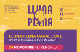 El programa de ocio para adolescentes Lluna Plena se amplía al viernes por la noche