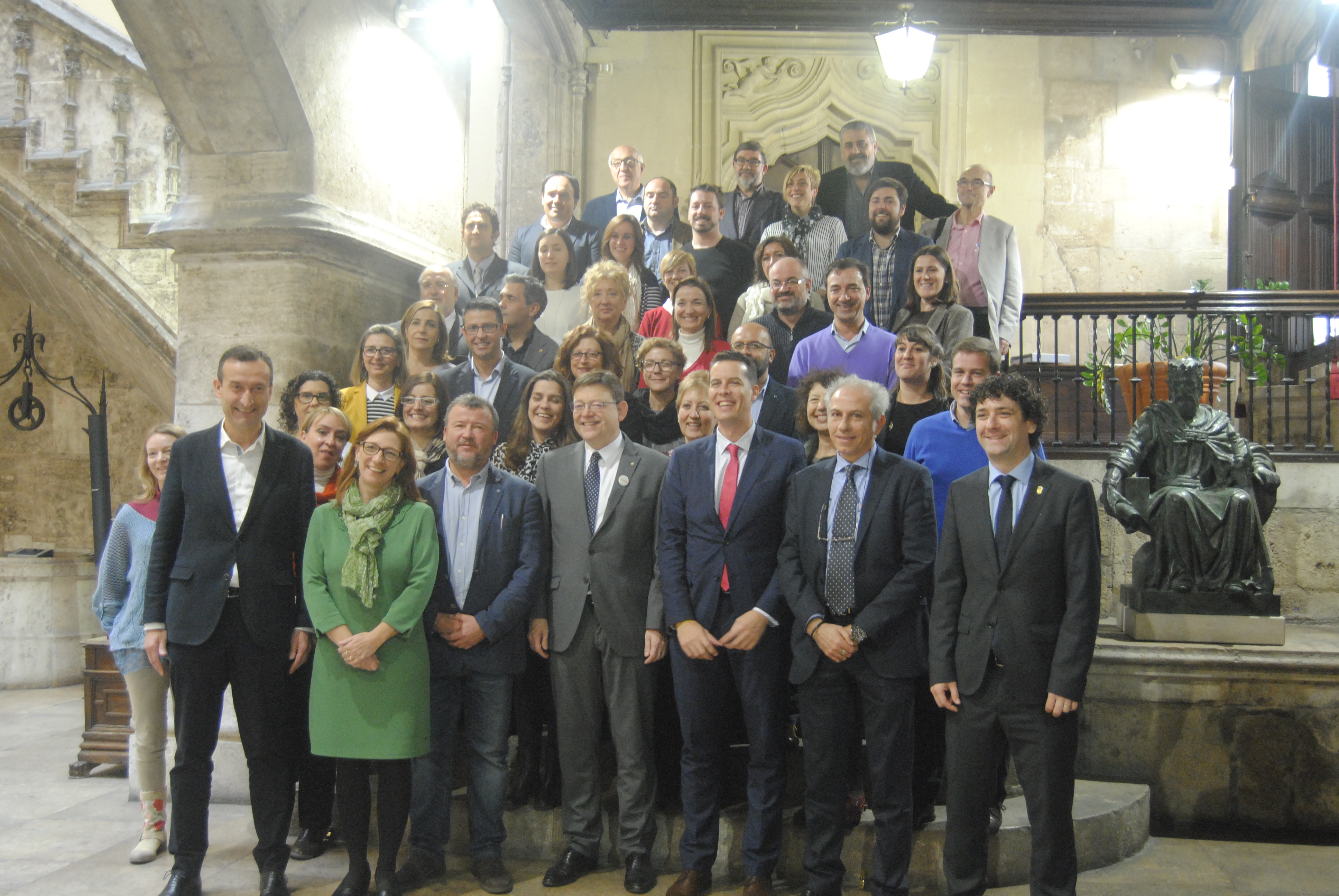 Reunió de la Comissió Executiva i el Consell de la Federació Valenciana de Municipis i Províncies al Palau de la Generalitat 