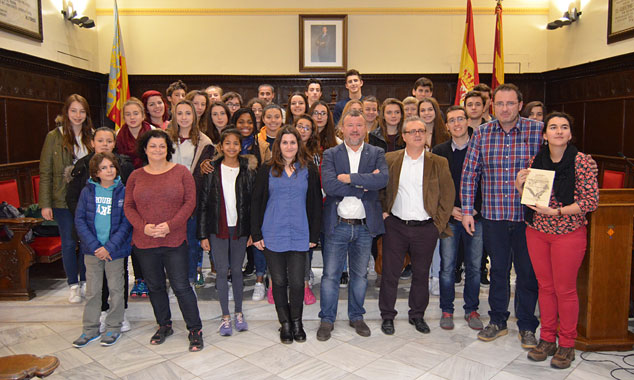 L'alcalde de Sagunt rep els alumnes de l'institut Lycée Jeanne d’Arc de Millau