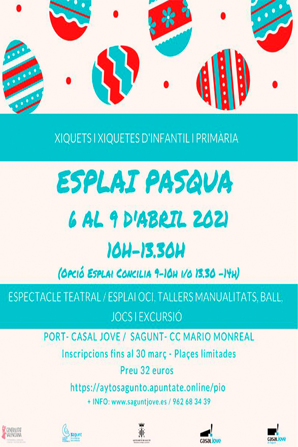 Continúa oberta la matrícula per a l’Esplai Pasqua 2021