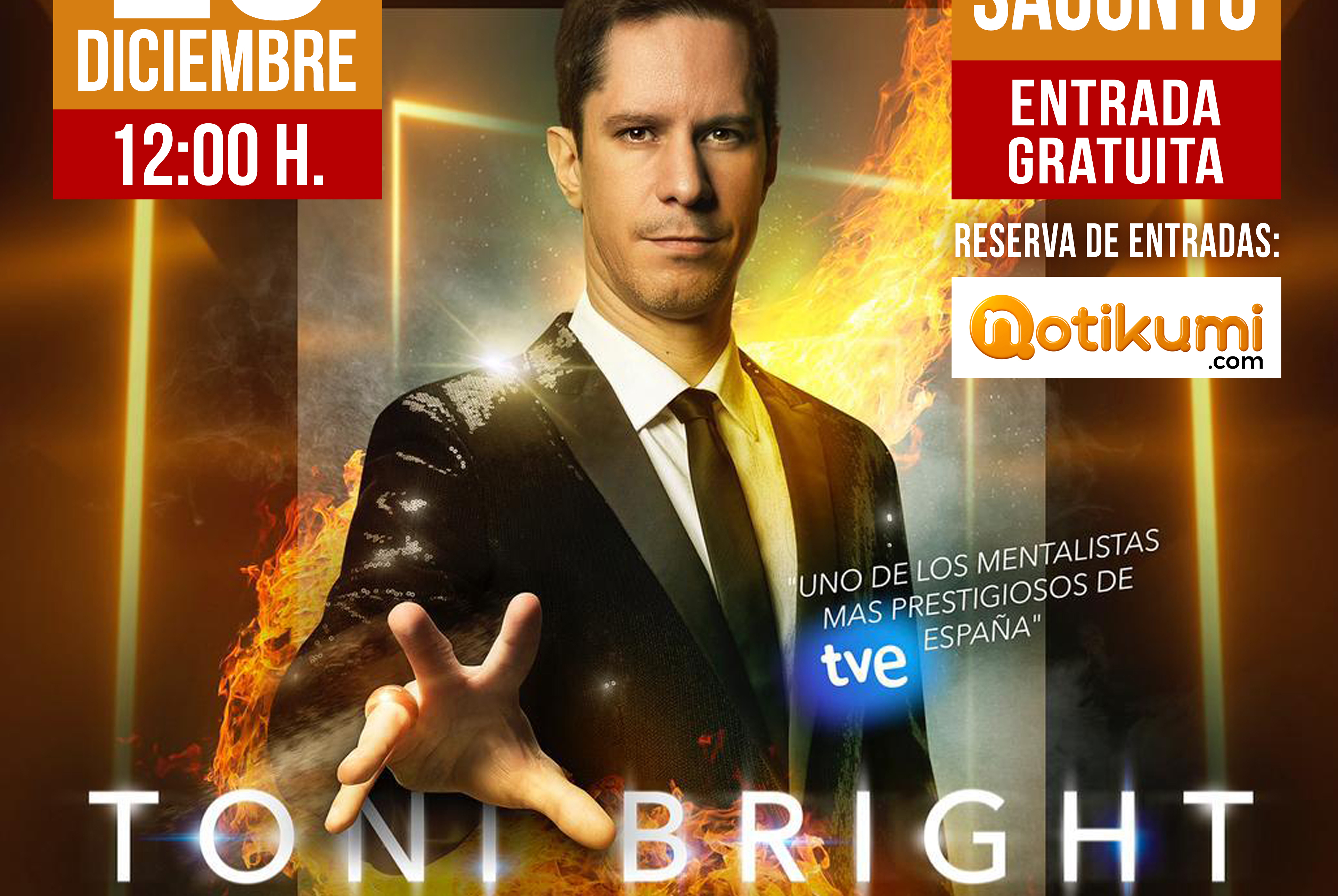 La programació de nadal porta l'espectacle de màgia mental de Toni Bright