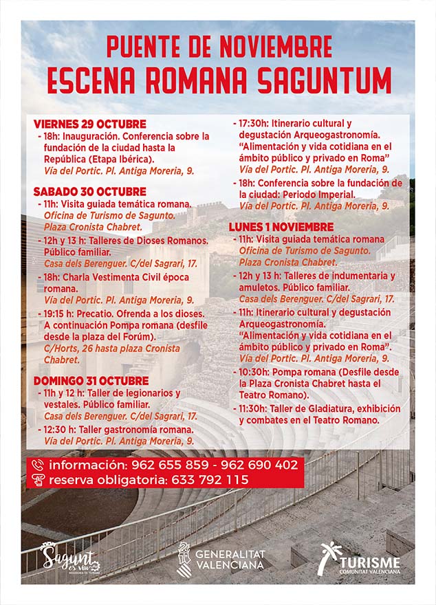 Comença hui la programació de ‘Escena Romana Saguntum’ amb una àmplia programació d'actes per promocionar la ciutat