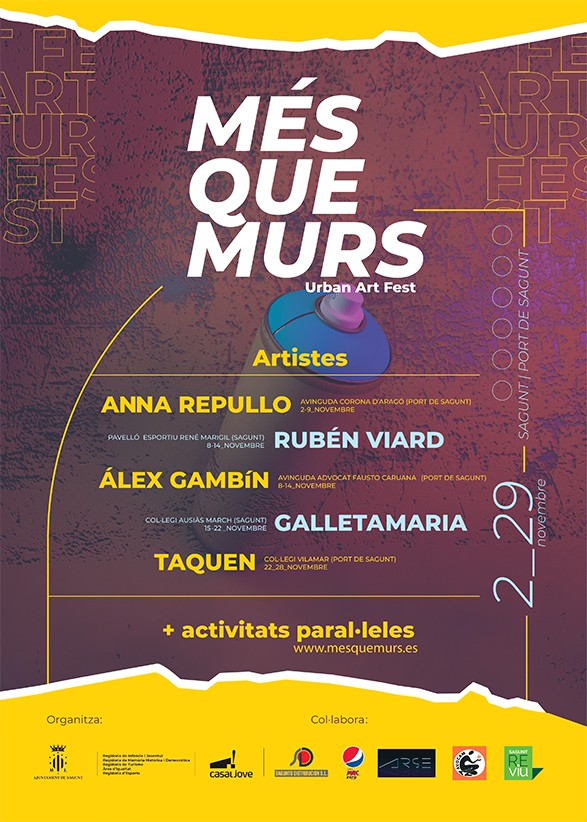 Comienza la segunda semana del festival Més que Murs con los murales de Álex Gambín y Rubén Viard