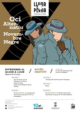 La X Muestra de género negro de Sagunto trae al Casal Jove del Puerto de Sagunto actividades para los jóvenes