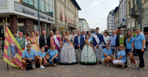 L'alcalde i el delegat de Cultura Popular assisteixen a la Targa de Cecina