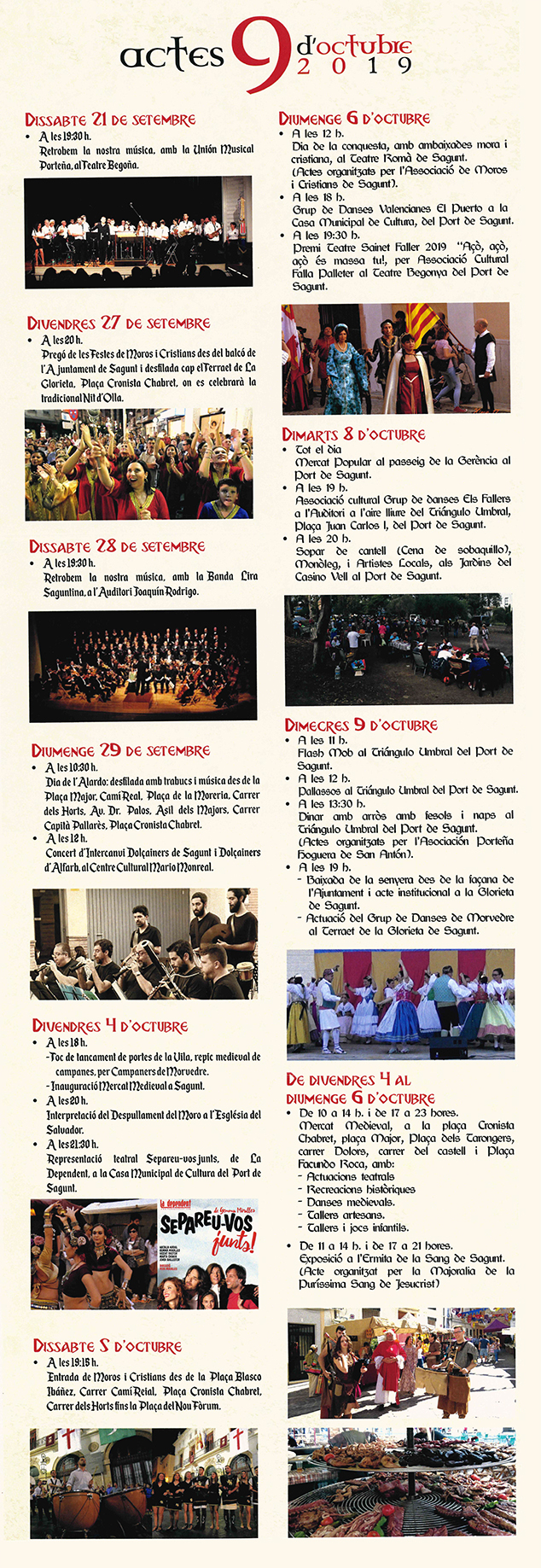 Actes 9 D'OCTUBRE 2019